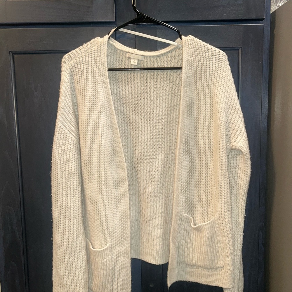 Cozy Cream Open-Front Cardigan